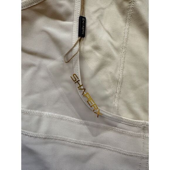 SHAPERX Nude Bodysuit Shapewear Slimming Tummy Control Zipper Closure - Picture 4 of 6